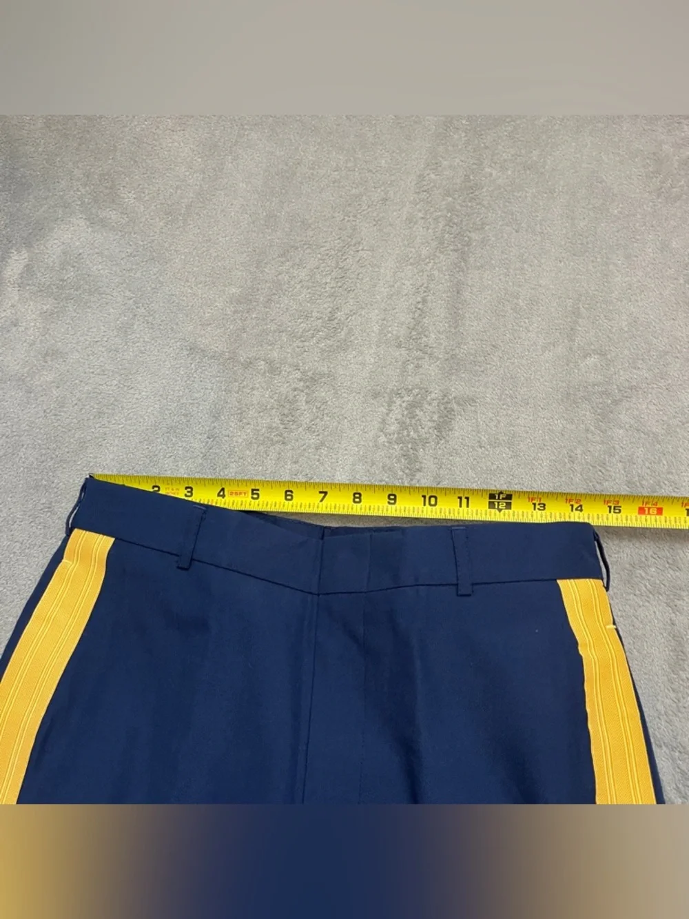 Marlow White Army Officer Pants 32R Yellow Stripe Army Service Cavalry Uniform